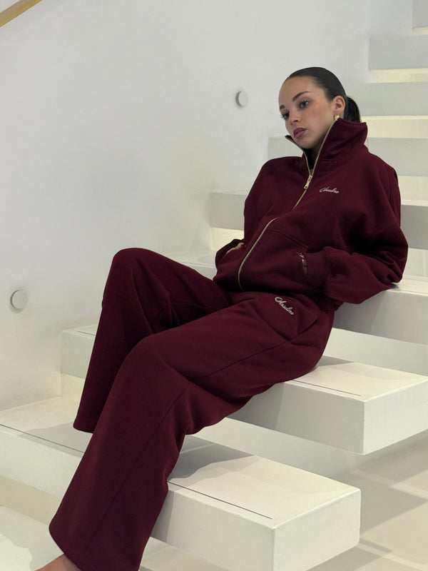 Monaco Wide Leg Pant - Mulberry
