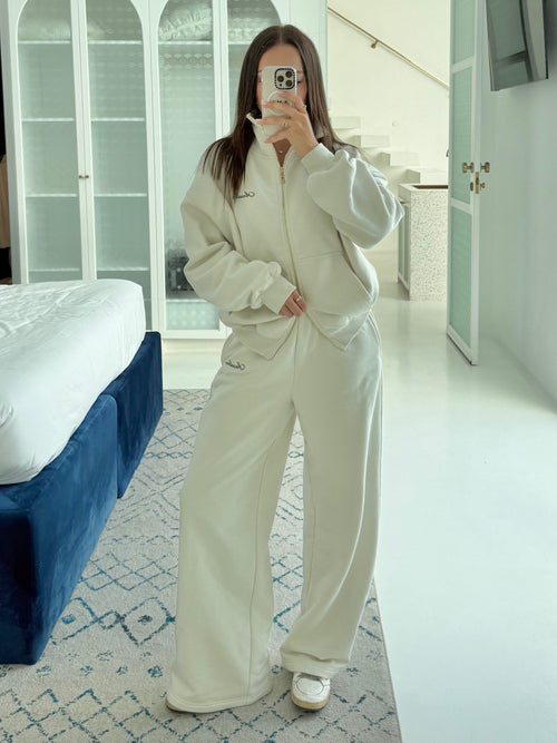 Monaco Wide Leg Pant - Oat